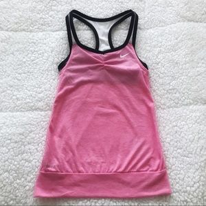Girls Nike Dri-FIT Training Racerback Tank Pink